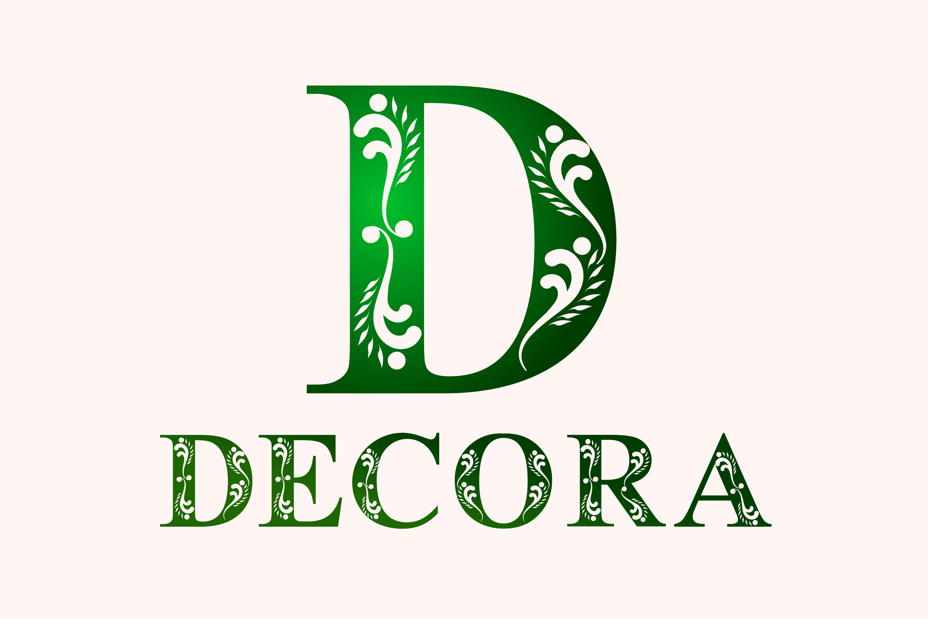 Przykład czcionki Decora Monogram