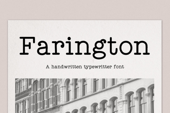 Przykład czcionki Farington