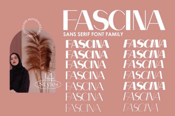 Przykład czcionki Fascina Semibold Italic