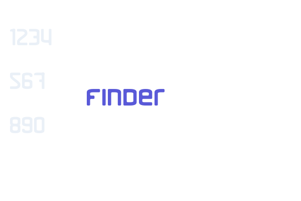 Przykład czcionki Finder Regular