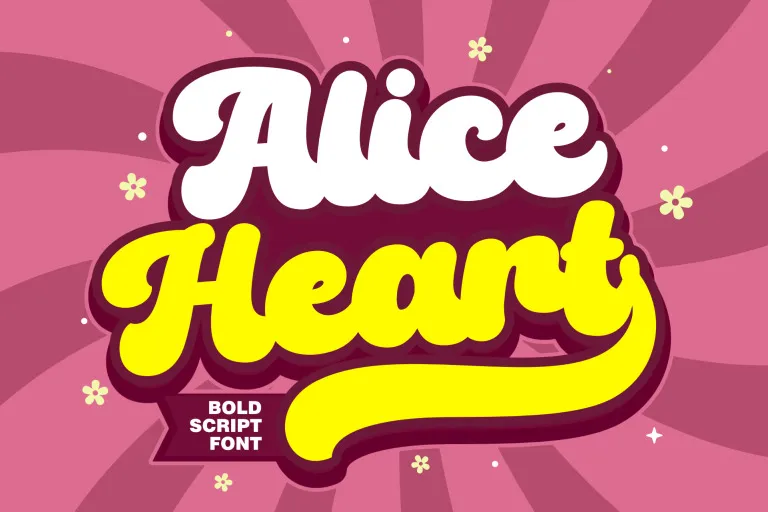 Przykład czcionki Alice Heart