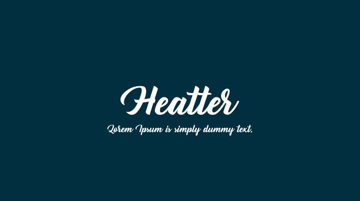 Przykład czcionki Heatter