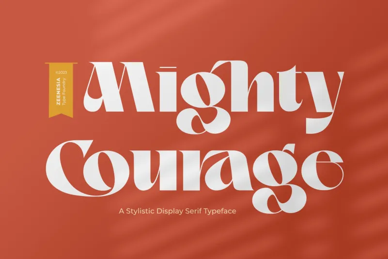 Przykład czcionki Mighty Courage Regular