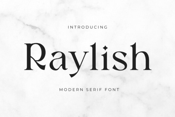 Przykład czcionki Raylish