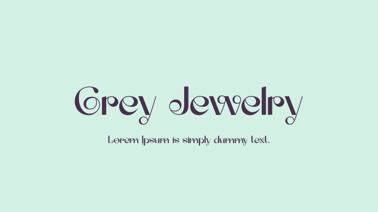 Przykład czcionki Grey Jewelry