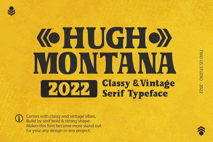 Przykład czcionki Hugh Montana Regular