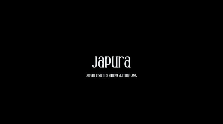 Przykład czcionki Japura