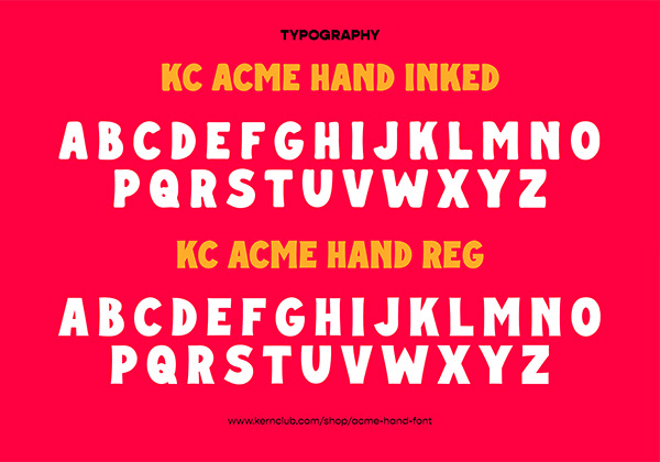 Przykład czcionki KC Acme Hand Regular