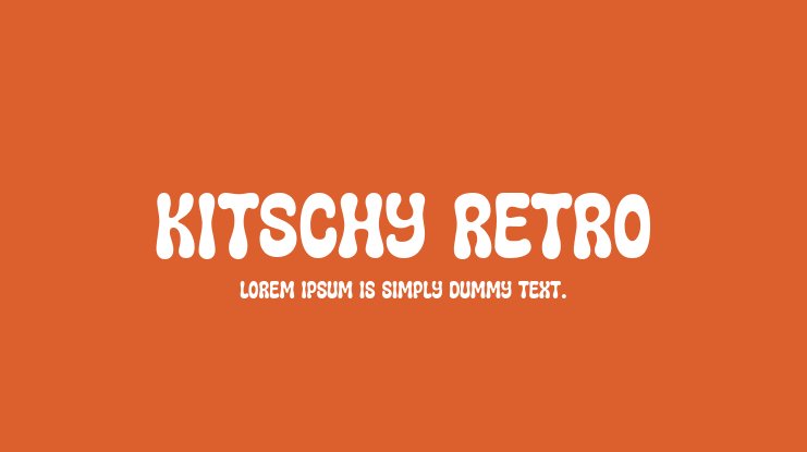 Przykład czcionki Kitschy Retro
