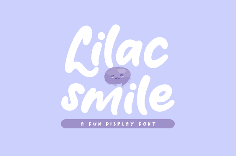 Przykład czcionki Lilac Smile