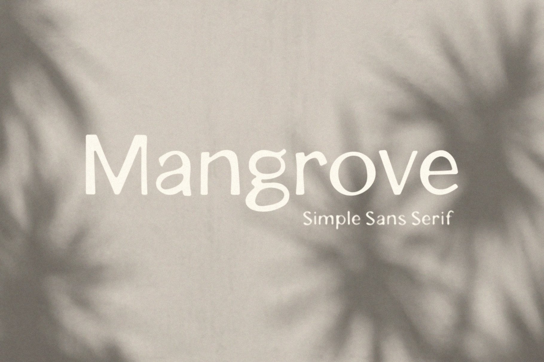 Przykład czcionki Mangrove