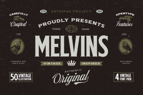 Przykład czcionki Melvins