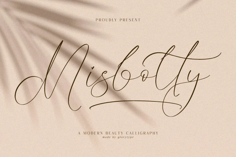 Przykład czcionki Misbotty Italic