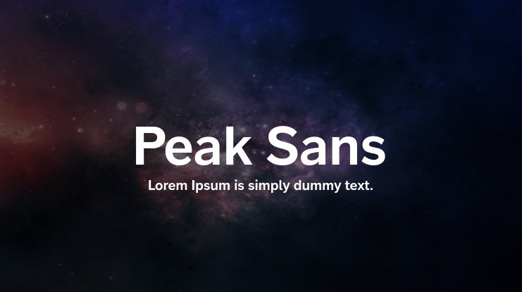 Przykład czcionki Peak Sans