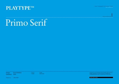 Przykład czcionki Primo Serif