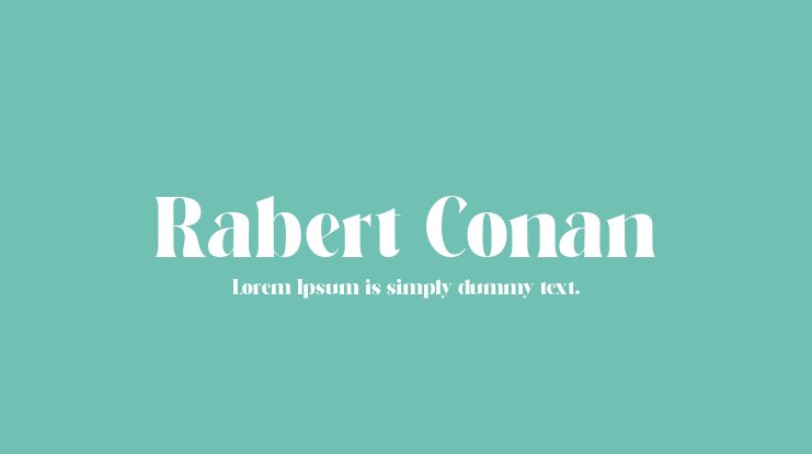 Przykład czcionki Rabert Conan Bold Italic