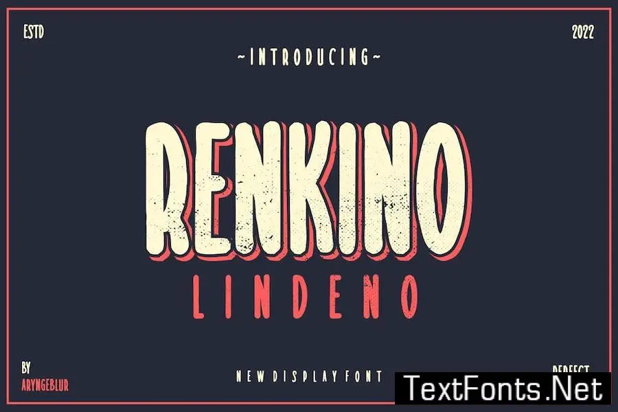 Przykład czcionki Renkino Lindeno
