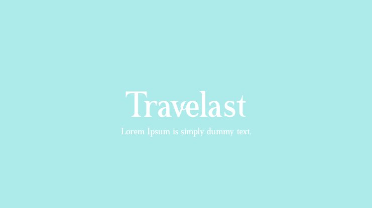 Przykład czcionki Travelast Italic