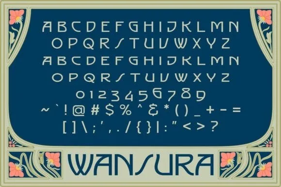 Przykład czcionki Wansura