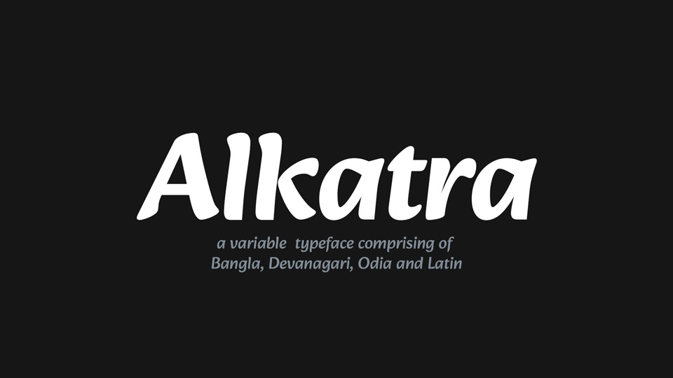 Przykład czcionki Alkatra