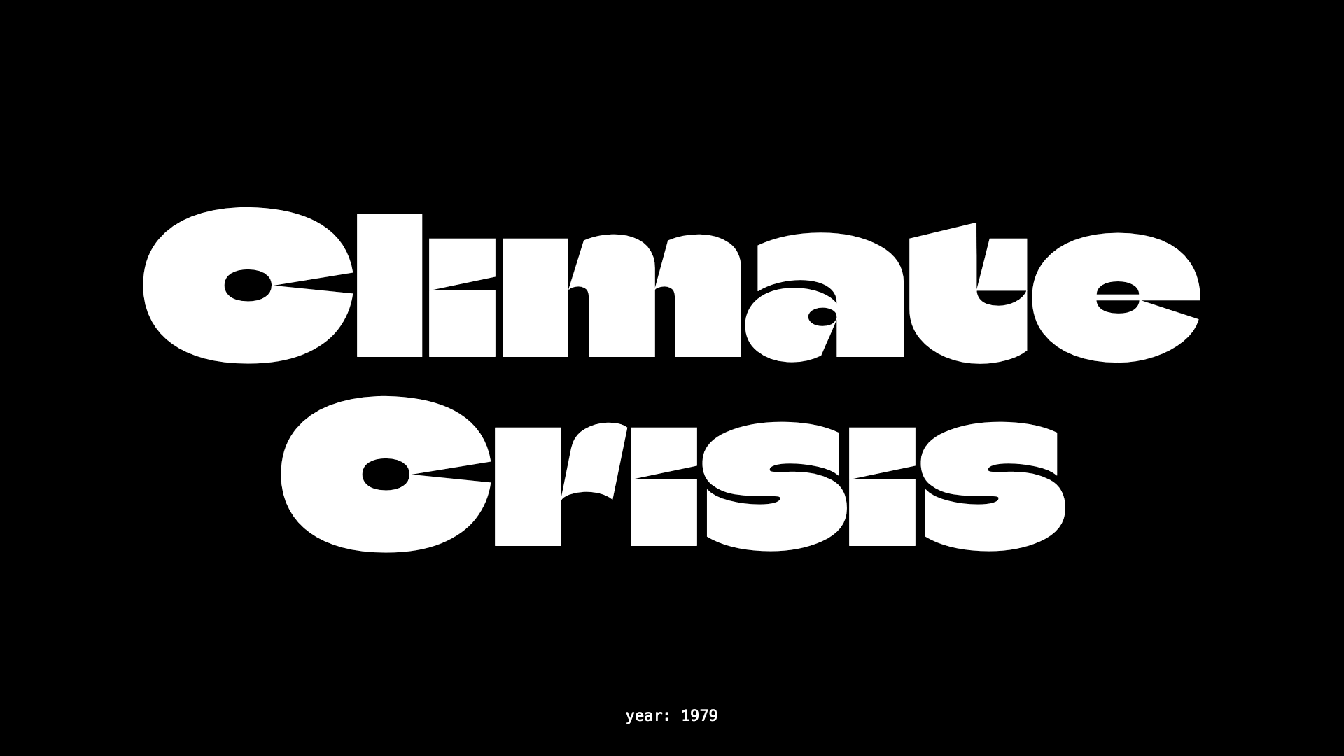 Przykład czcionki Climate Crisis