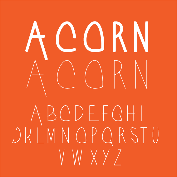 Przykład czcionki Acorn