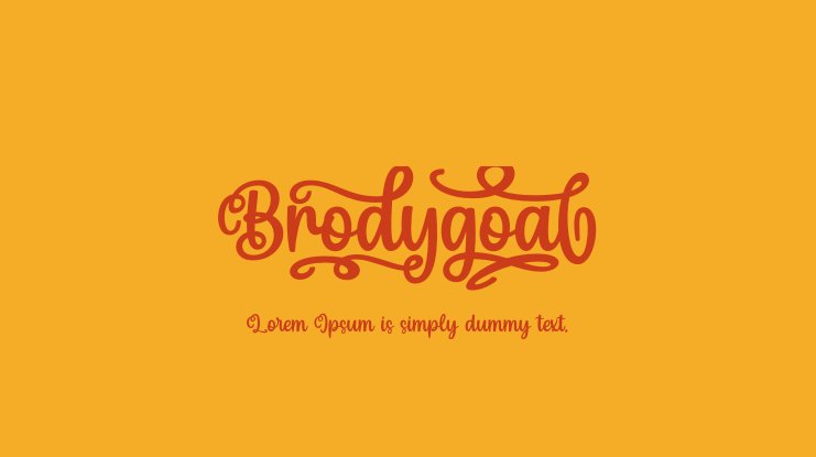 Przykład czcionki Brodygoal