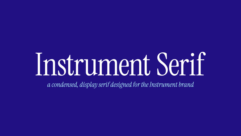 Przykład czcionki Instrument Serif