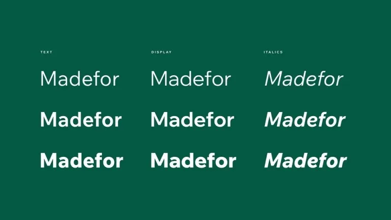 Przykład czcionki Wix Madefor Text Medium Italic