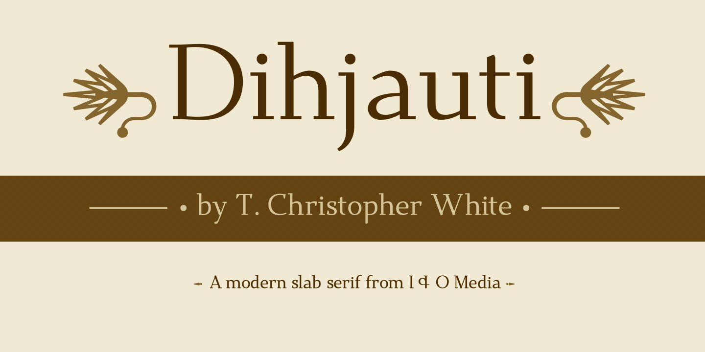 Przykład czcionki Dihjauti