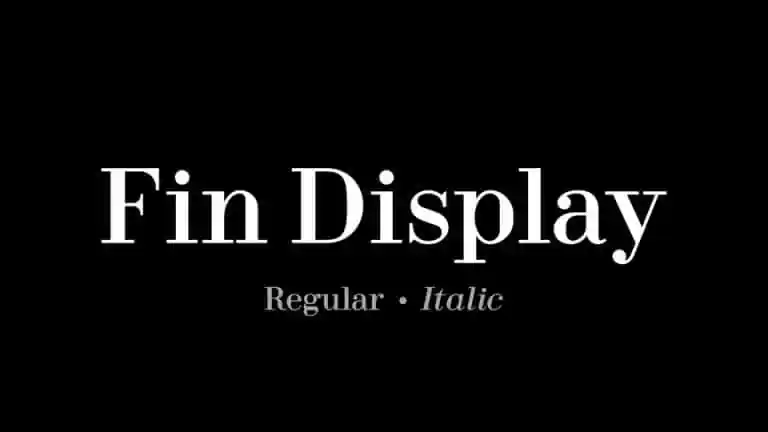 Przykład czcionki Fin Serif Display Italic