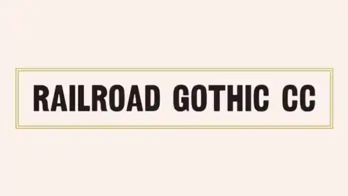 Przykład czcionki Railroad Gothic CC Bold
