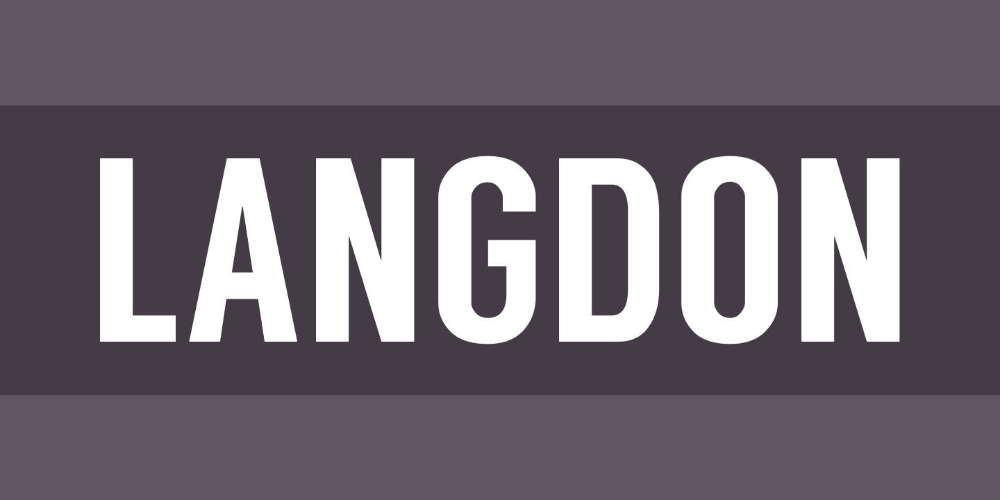Przykład czcionki Langdon