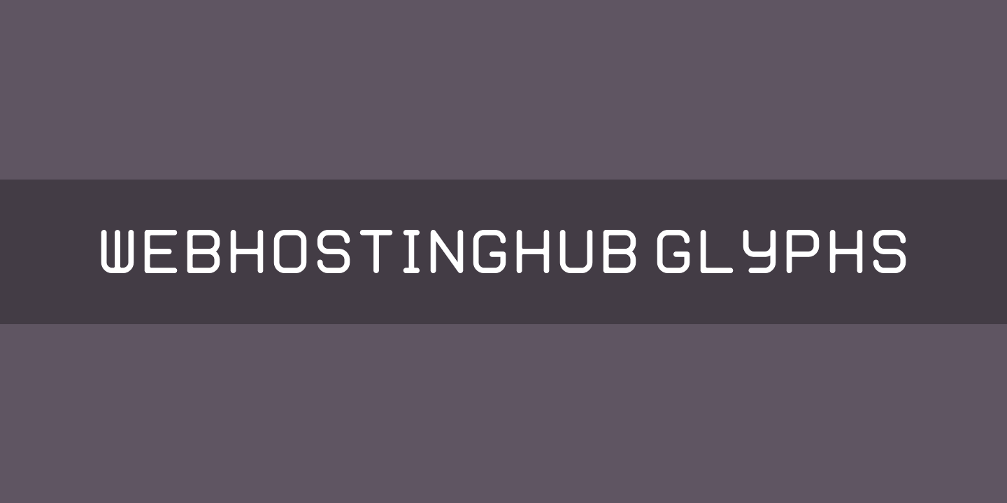 Przykład czcionki WebHostingHub Glyphs