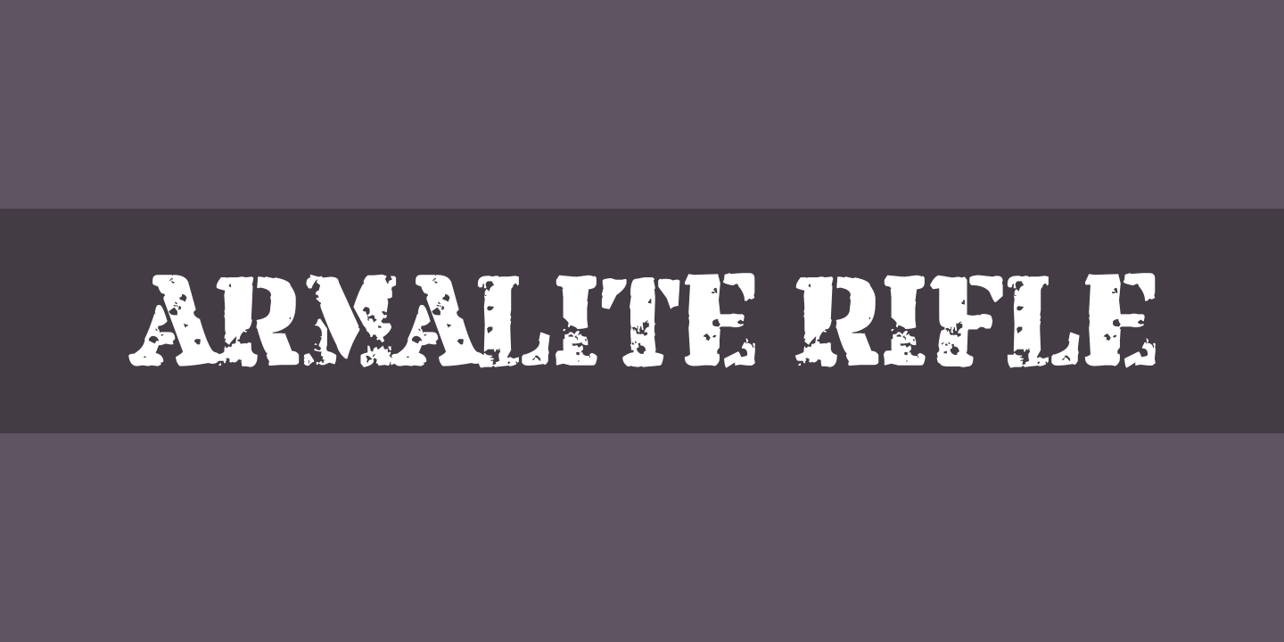 Przykład czcionki Armalite Rifle Regular