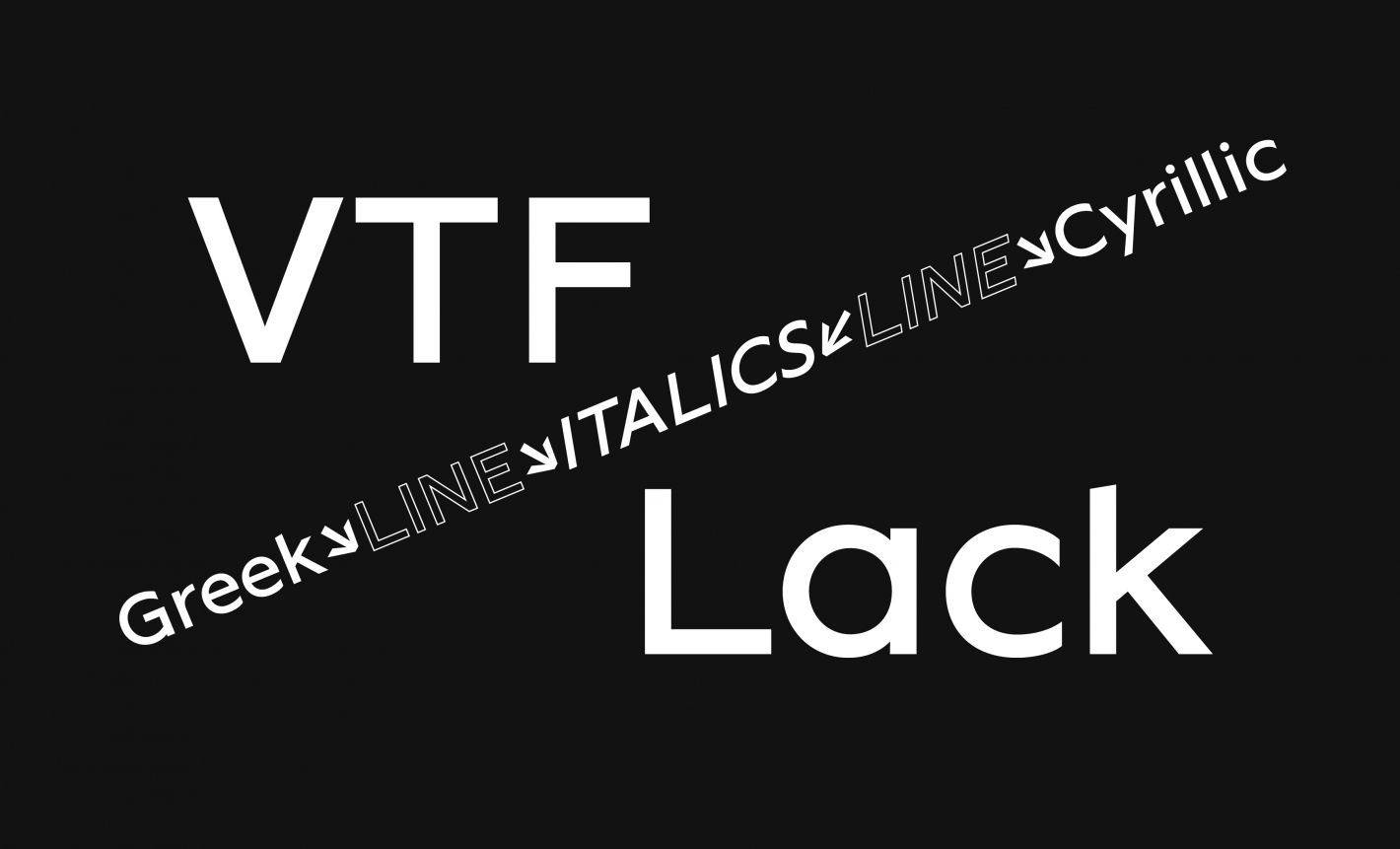 Przykład czcionki Lack Line Italic