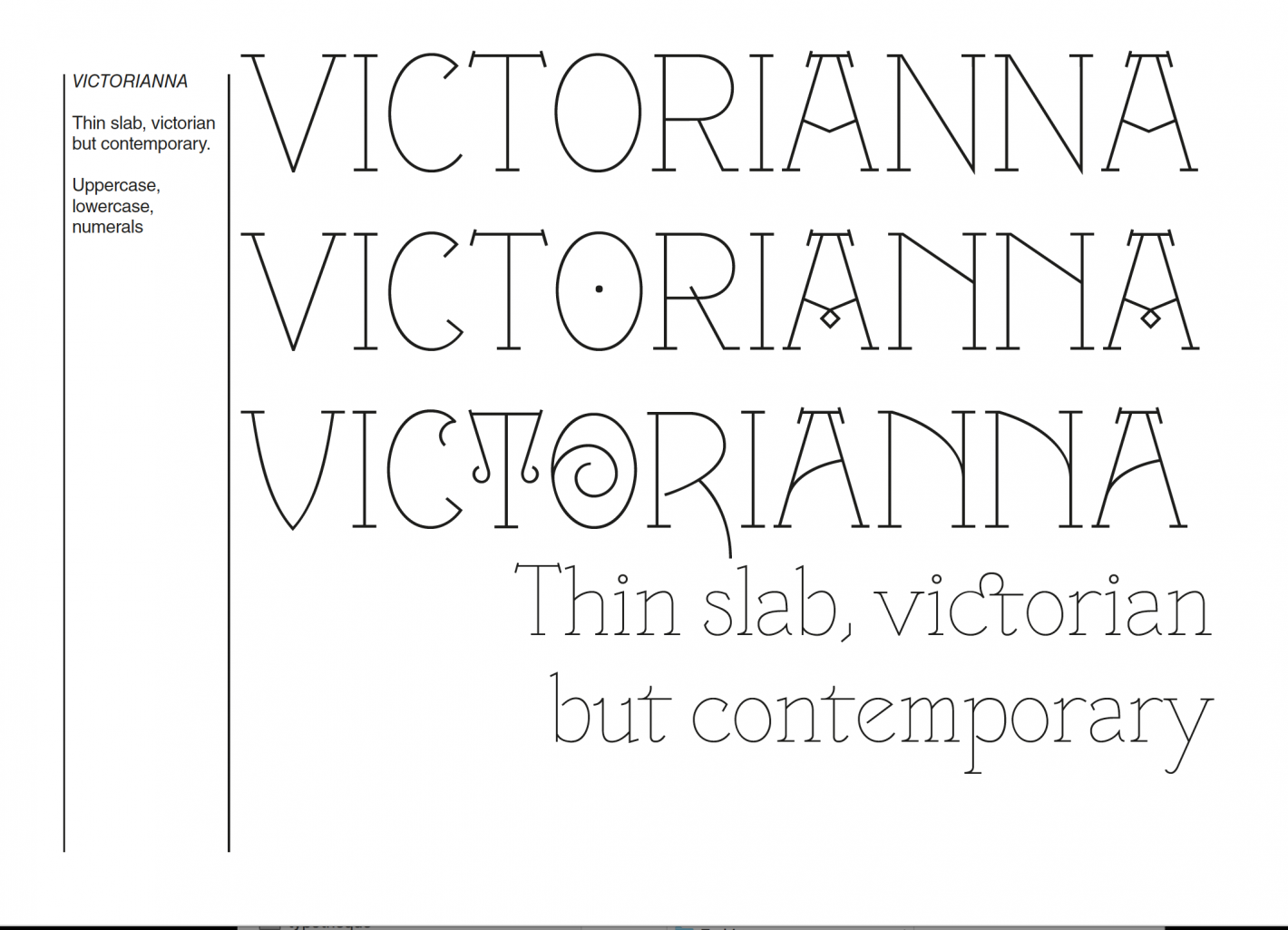 Przykład czcionki VTF Victorianna