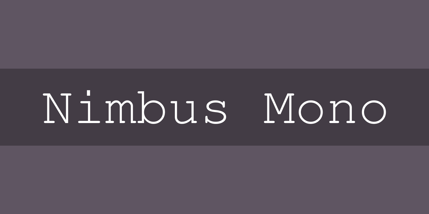 Przykład czcionki Nimbus Mono