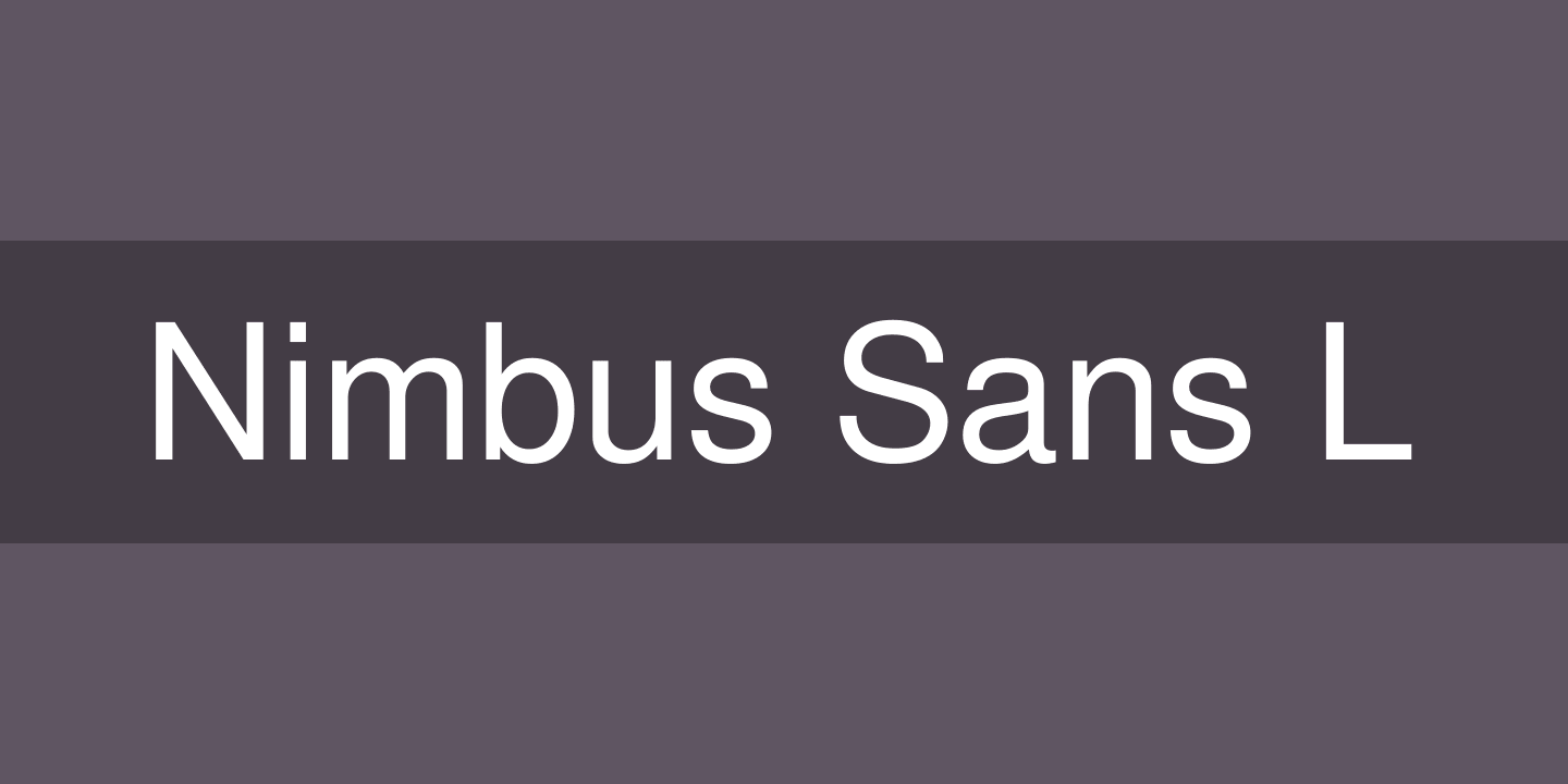 Przykład czcionki Nimbus Sans L
