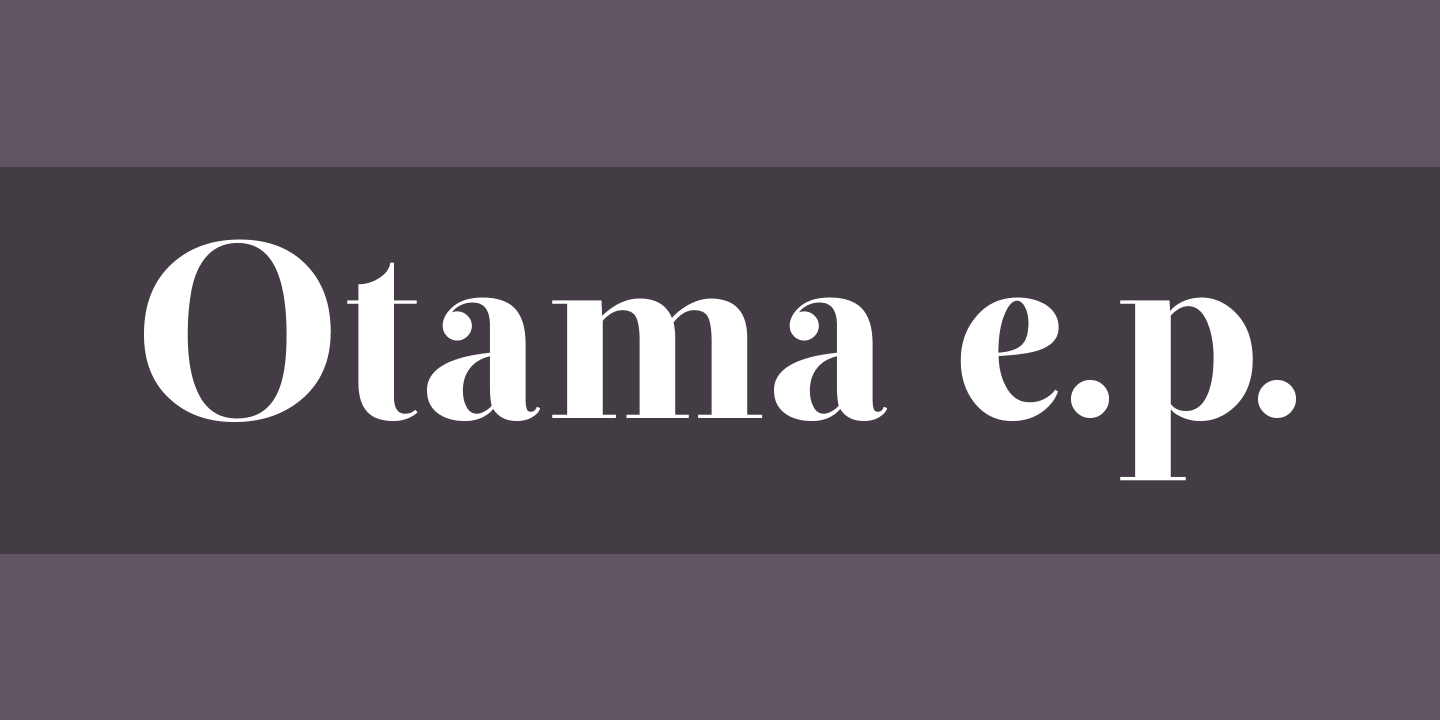 Przykład czcionki Otama e.p. Regular