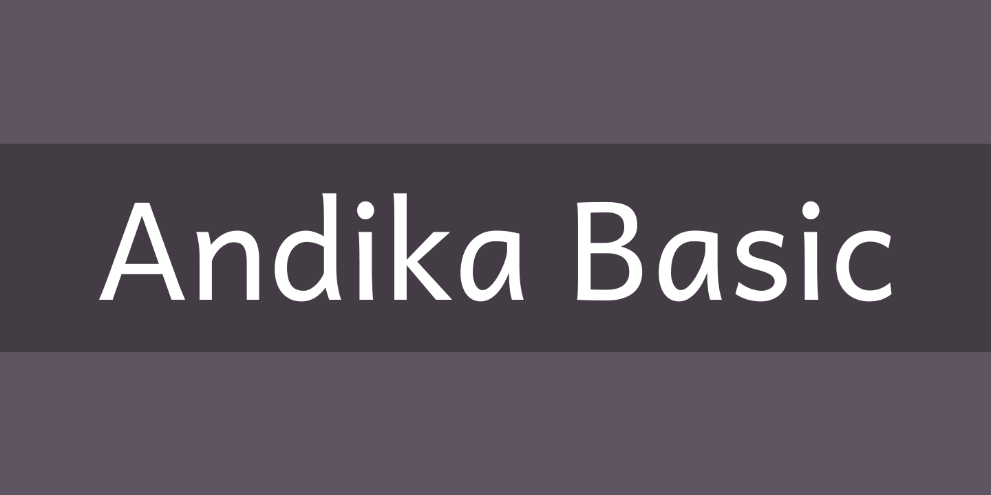 Przykład czcionki Andika Basic