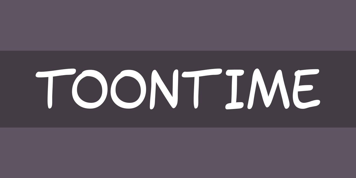 Przykład czcionki Toontime Bold Italic