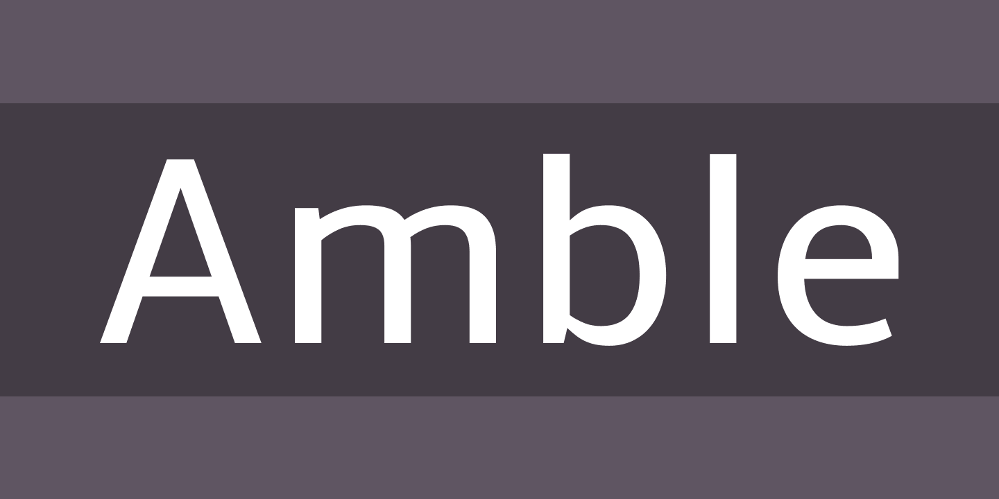 Przykład czcionki Amble
