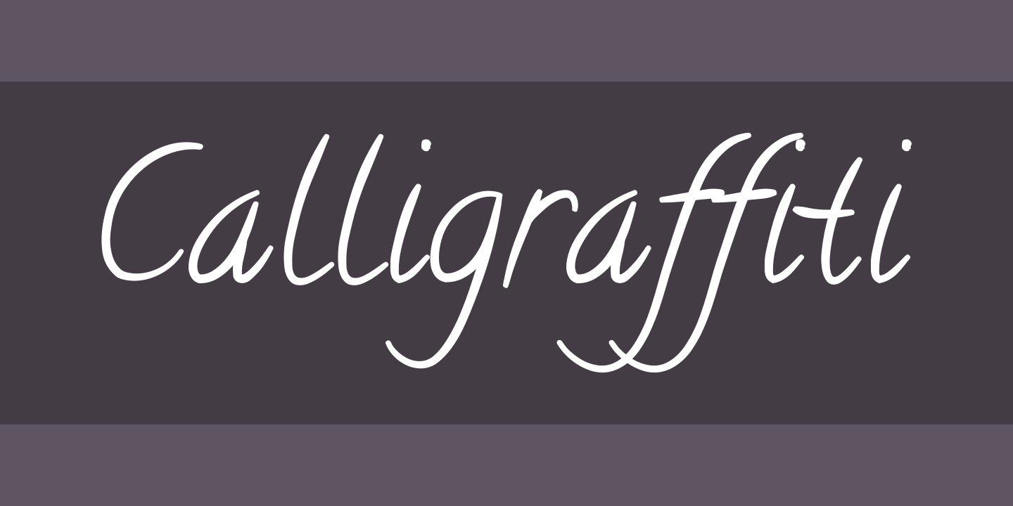 Przykład czcionki Calligraffiti Regular