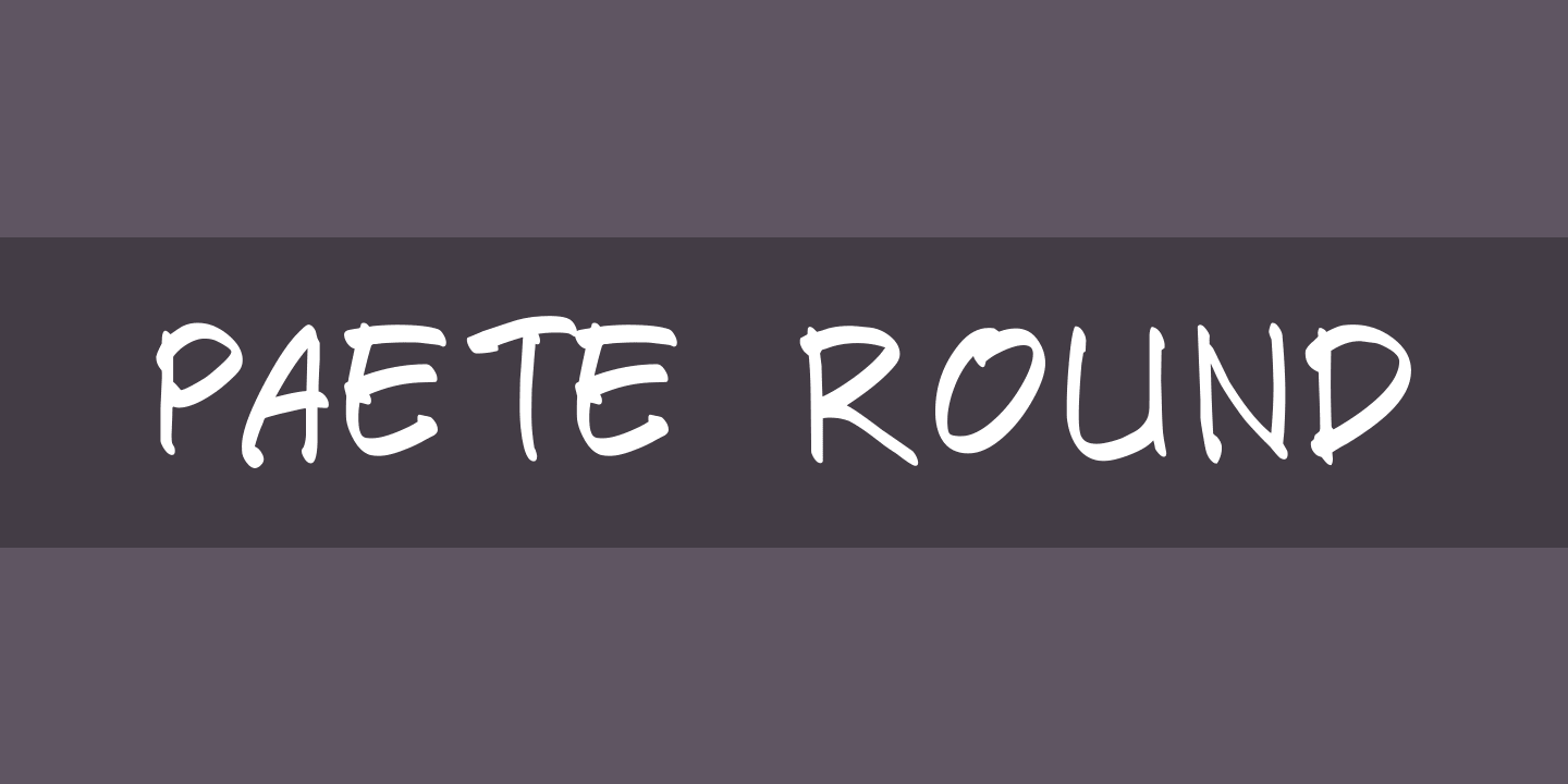 Przykład czcionki Paete Round Regular