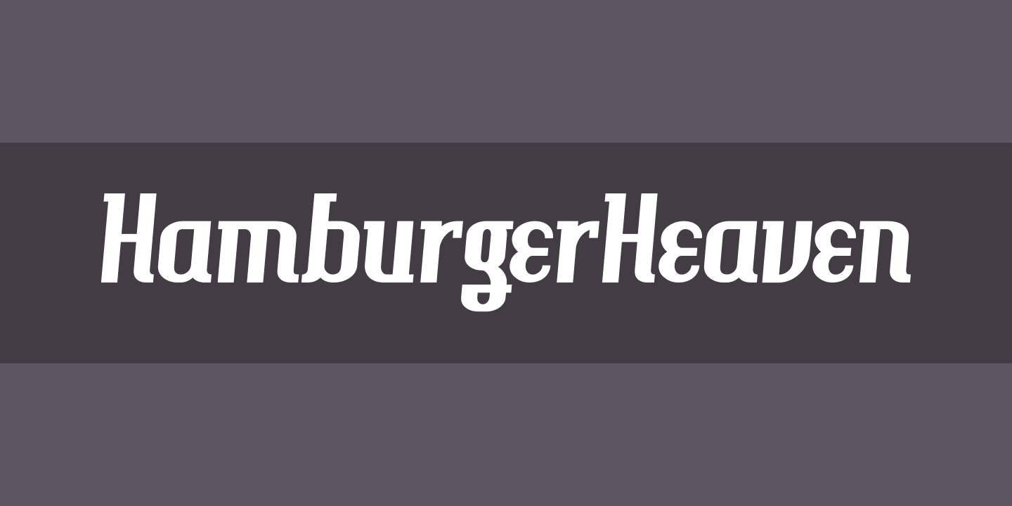 Przykład czcionki HamburgerHeaven Regular