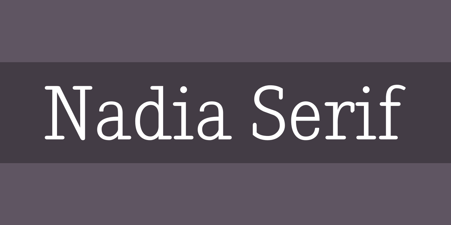 Przykład czcionki Nadia Serif