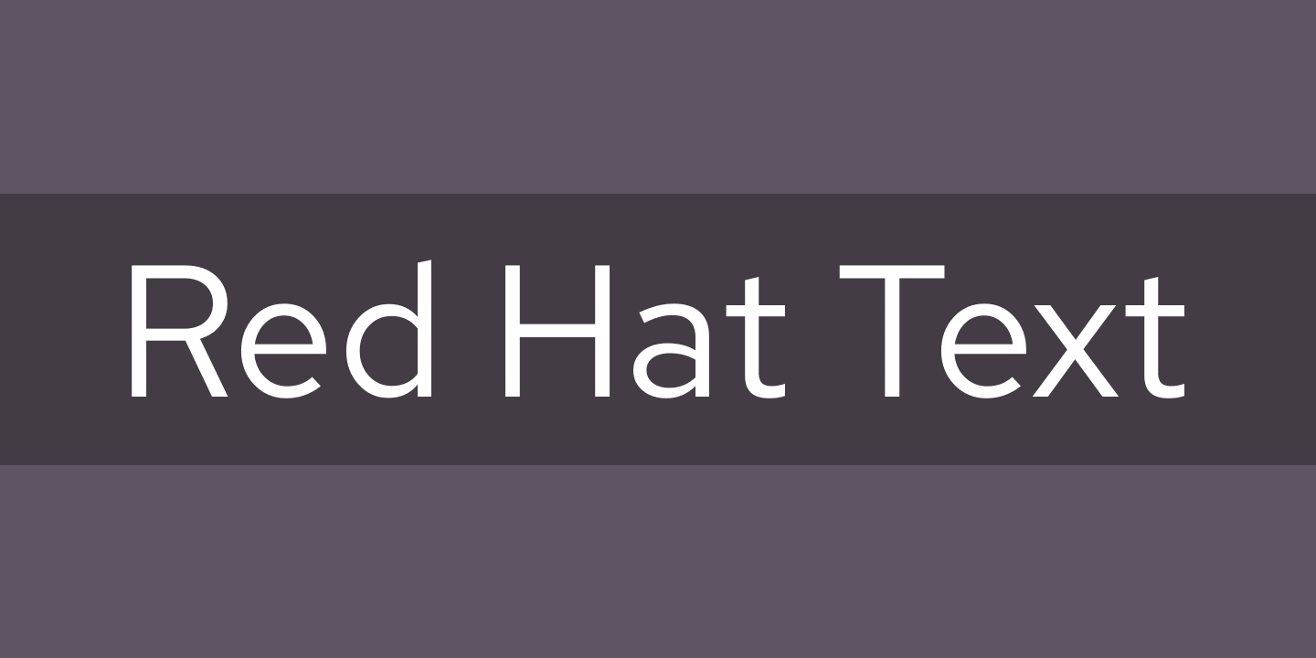Przykład czcionki Red Hat Text Medium