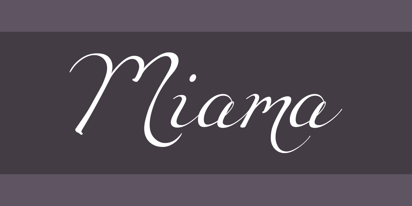 Przykład czcionki Miama