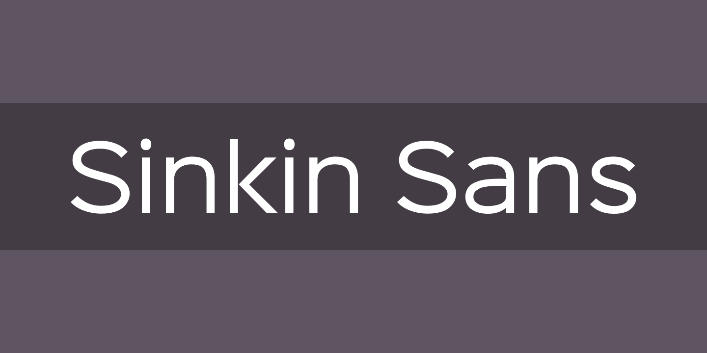 Przykład czcionki Sinkin Sans